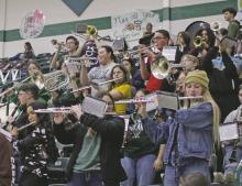 The Breckenridge ISD band performed during the Buckaroos and Lady Bucks games last week. The band has been under the direction of new Band Director Joe Barrow this year who recently spoke of high morale for the program this year. Photo/Alex Kielar