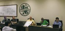 Breckenridge City Commissioners during their Tuesday, April 11 meeting. They approved a monthly $5 surcharge which will be used to pay for unexpected repairs. Photo/Kaci Funderburg