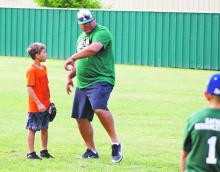 Buckaroos baseball hosted their annual summer baseball camp May 31June 1 on Dee Escalon Field at O.D. Woodward Stadium. Coaches Jeremy West and Stetson Marin led campers through fundamentals of baseball. Photo/Mike Williams