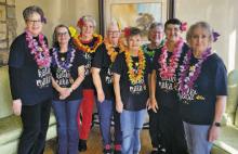 Hostesses, left to right, Mona Craig, Adele Jones, Linda Burdic, Linda Lippe, Lynda Justus, Jackie Judkins, Dana McKelvain, and Glynda Cessna. Contributed photo