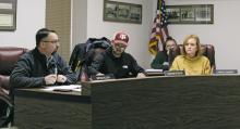 Bryan Allen speaks to members of the Breckenridge ISD school board during a recent meeting. Photo/Stevie Watkins