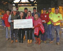 Family members of Sloan Everett presented checks to Caddo, Hubbard Creek and Wayland volunteer fire departments during a ceremony Nov. 29, 2023 at Breckenridge City Park. This year’s ride will take place Saturday, Oct. 19 and will feature five routes. Archive photo