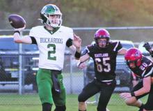 Zage Gravitt started at quarterback for the Buckaroos during his senior year in the 2024 season and will now be competing in the 88th annual Maskat Shrine Oil Bowl Classic in Wichita Falls this weekend. Archive photo