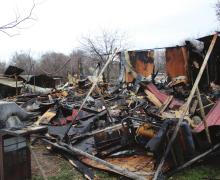 Home completely destroyed by fire