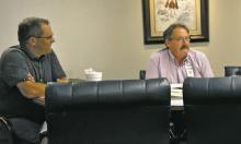 The Stephens Memorial Hospital Board of Directors discuss the tax plan for the 2023 fiscal year which begins Sunday, Oct. 1. Photo/Mike Williams