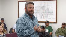 Kegan Burns introduces himself as the City of Breckenridge’s new public works director at the city commission’s Tuesday, May 6 meeting. At the end of last week, Burns submitted his resignation letter as public works director after just two months after taking the job. Photo/Alex Kielar