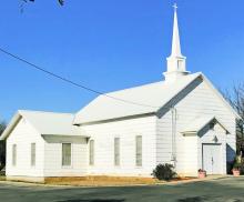 The First Christian Church of Woodson will celebrate its heritage on Palm Sunday, March 13, with the unveiling of an historical marker. The regular service will be held at 11 a.m., a potluck meal at noon and the marker revelation at 1 p.m. Contributed photo/Tacy Ellis