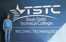 TSTC Welding Technology instructor Stephen Hope and his students have been chosen by the Breckenridge Downtown Development Council to construct four new welcome signs for the city of Breckenridge. Photo/Stevie Watkins