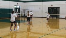 Breckenridge youth learn volleyball fundamentals from BHS coaches and players. The three-day volleyball workout provided students with needed knowledge on the sport in hopes of preparing them for the future. Photo by A.D. Chachere