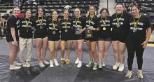 The Lady Buckaroo powerlifting teams finished 11th overall with 5 points in the Hawley Invitational. A number of their lifters were scratched from their competitions, with Maria Duran and Kaisan Thompson the only to officially compete in the meet. Photo/Contributed