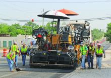 The US 183 North construction project is nearing completion as TxDOT crews began laying pavement on the northbound road Monday, May 12. The weather cooperated for crews to begin part of the final surface and final configuration of the project, which began in 2020. File photo