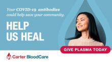 Carter Blood Drive searching for COVID-19 patients