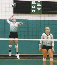 Zaea Ragle served a team-high eight aces during the Lady Bucks’ season-opening home win Tuesday, Aug. 8 against Albany. Photo/Mike Williams