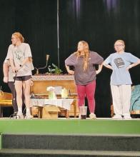 Rehearsal for Breckenridge High School’s 2023 production of Any Body for Tea? This year, the group is hosting a murder mystery, dinner show, Felons, Flappers and Foul Play. The show times are set for 6 p.m. Friday, Nov. 15 and Saturday, Nov. 16. Photo/Breckenridge High School Theatre