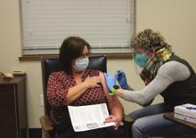 Dr. Prater gets first staff shot