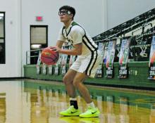 Chance Stewart shot the lights out in the second half Friday, Jan. 24, making four three-pointers. Photo/Alex Kielar