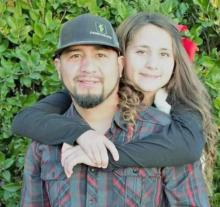 Raymond Baladez and his daughter Natalie Baladez pose for a photo. The All His Children Charity of Stephens County will honor its founder with a softball tournament at the Buckaroos Softball field on Saturday, June 27 at 9 a.m. Contributed photo