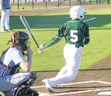 Brenham Walker led the way in the first game of the Clyde Tournament this past weekend, recording two hits and scoring a run for the Bucks. Photo/Alex Kielar