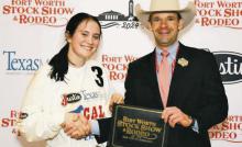 Breckenridge FFA member MacKenzie Cloud was recently one of 21 junior stock show-goers of the Fort Worth Stock Show &amp; Rodeo to earn a $10,000 scholarship last month. Contributed photo
