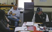 The commissioner’s court hears from Greg Grigry, who they agreed to sign as the new lessee for the fixedbase operator (FBO) lease agreement at Stephens County Airport after terminating their contract with delinquent lessee Novan Aviation Group and Len Hobbs. Photo/Alex Kielar