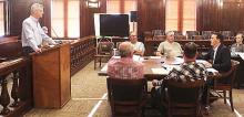 Incoming State Representative visits County Commissioners