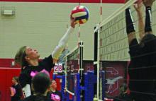 Two sets of Lady Bucks teams have participated in the summer volleyball league for the first four Mondays of the month. Photo/Alex Havardansky