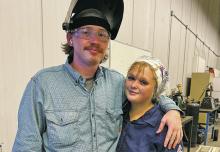Jack Galer and MacKenzie Duvall are in their first semester of studying Welding Technology at TSTC. Contributed photo/TSTC