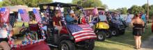 Golf Cart Parade for 4th of July celebration