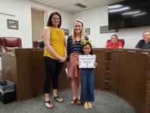 Yuliana Ruiz was selected as East Elementary's Student of the Month. BA photo by James Norman