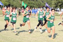 The Breckenridge High School boys’ varsity cross country team advanced to the 3A Region 1 Cross Country Championships after finishing second Wednesday, Oct. 9 in the District 8-3A Cross Country Meet at Dublin High School. Photo/Mike Williams