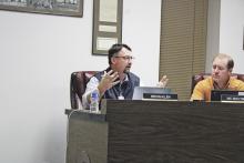 BISD Superintendent Bryan Allen gives an update on a possible bond election for the district during a Nov. 13 meeting of the BISD Board of Trustees. Photo/Mike Williams