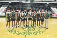 The Buckaroos were awarded the Gold Bracket’s second-place plaque following their performance in last weekend’s Lions Club basketball tournament. Photo/Mike Williams