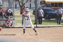 Ryleigh Cowan hit a two-out, two-RBI single to left field during the bottom of the third during the Lady Bucks’ 11-5 win over Sweetwater. Photo/Mike Williams