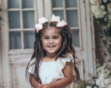 (Contributed Photo) Young two-year-old Eliana Sims of Breckenridge, daughter of Daniel and Karina Sims, is currently competing in the group round of voting for Colossal’s nationwide Toddler of the Year competition. To advance to the next round, Eliana must win her group finals. 