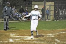 Emma Williams, a senior, plays outfield for the Lady Bucks and had a strong showing during the first week of the softball season. Photo/Mike Williams