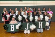 The Breckenridge Junior High School Bronco cheerleaders are hosting a fundraising meal and auction event  from 5-9 p.m. Friday, May 8 to support their program. The event will be held at the main gym of the  Breckenridge ISD Athletics and Fine Arts Facility. (Kaitlan Prewitt/Contributed photo)