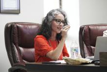 Breckenridge ISD interim Superintendent Prairie Freeman discussed the district’s 2024 State of Texas Assessments of Academic Readiness End-of-Course results Monday, June 10 at the board of trustees meeting.  Photo/Mike Williams
