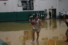 (Photo/Alex Kielar)  In a 74-14 loss Friday, Dec. 12, Analia Palacios provided the most offensive production for the Lady Bucks with 10 points on the night against the Comanche Maidens. 