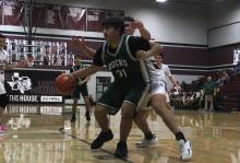  (Photo/Alex Kielar) Joacim Fernandez stepped in big for the ill Douglas White, scoring 11 points as the starting post for the Bucks in their road win over Millsap on Friday, Feb. 6. 