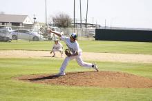Karter Smalley struck out five batters and gave up two hits and no walks in a shutout victory Wednesday, March 13 over the Mavericks. Photo/Mike Williams