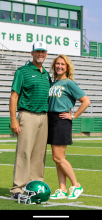 Buckaroos assistant football coach Jeremy West was named as Region 2 3A Regional Assistant Coach of the Year by the Texas High School Coaches Association (THSCA) last week. Coach West is seen here with his wife Mindy, who is a teacher at Breckenridge ISD. 