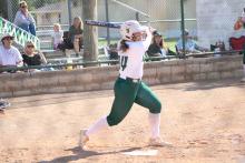 (Photo / Alex Kielar) Joni Jackson was a big part of the Lady Bucks win Tuesday night over Millsap as she drove in five runs on her Senior Night, including hitting a grand slam in the fourth inning. 