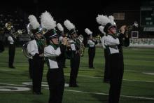 (Photo/Alex Kielar) The Pride of Breckenridge BHS Band trumpet section performs during the homecoming game halftime show Friday, Sept. 19. The band advanced to the UIL area competition set for Saturday, Nov. 1 after earning a Division 1 score at the regional contest. 