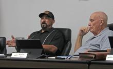 (Photo/Alex Kielar) City of Breckenridge Place 3 Commissioner Junior Fernandez pushed back and questioned why issues with the water infrastructure in the community have taken so long to be handled, noting major safety concerns with pump and lift stations. 