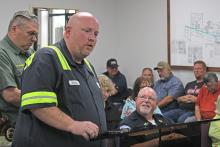 (Photo/Alex Kielar) Breckenridge Police Department’s newest Animal Control Officer, Stephen Sharp, introduces himself to the city commission at the Tuesday, July 1 meeting after about a month in the position. Sharp has worked hard on enforcement for the operations according to Police Chief Blake Johnson. 