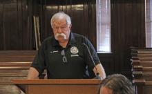 (Photo/Alex Kielar) Following their meeting regarding weather sirens and other emergency concerns last month, Stephens County Emergency Management Coordinator David Leonard came to the commissioners court Monday, July 14 regarding a federal grant issued to the Council of Governments that can be utilized towards infrastructure improvements.