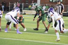 Joseph Juneau added eight tackles on defense to his 119 passing yards and 30 rushing yards on offense in the Bucks’ loss Friday, Sept. 27 to Tolar. Photo/Mike Williams