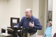 Ken Coignet, vice president of Public Management Inc., presented the housing and population portions of a draft comprehensive plan Tuesday, June 4. Photo/Mike Williams