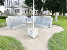 Scouts BSA Troop 63 member Kason Burchett hopes to refurbish the Stephens County Veterans Memorial for his Eagle Scout Project. Photo/Mike Williams
