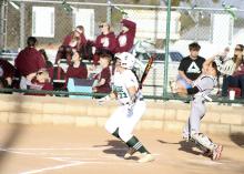 Raegan Robinson earned a team-high four RBIs during the Lady Bucks' 15-0 win Tuesday at home against Millsap. She had two hits and two runs. Photo/Mike Williams